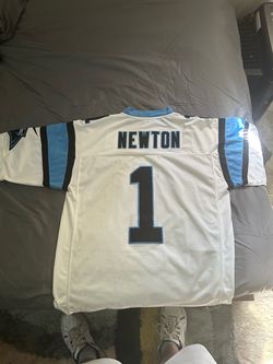 Cam Newton #1 Carolina Panthers (White, Large)