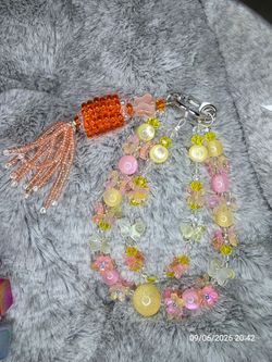 Lantern, pastel color phone charm