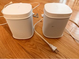 Sonos One SL White Stereo Pair + Wall Mounts Tested Factory Reset S22
