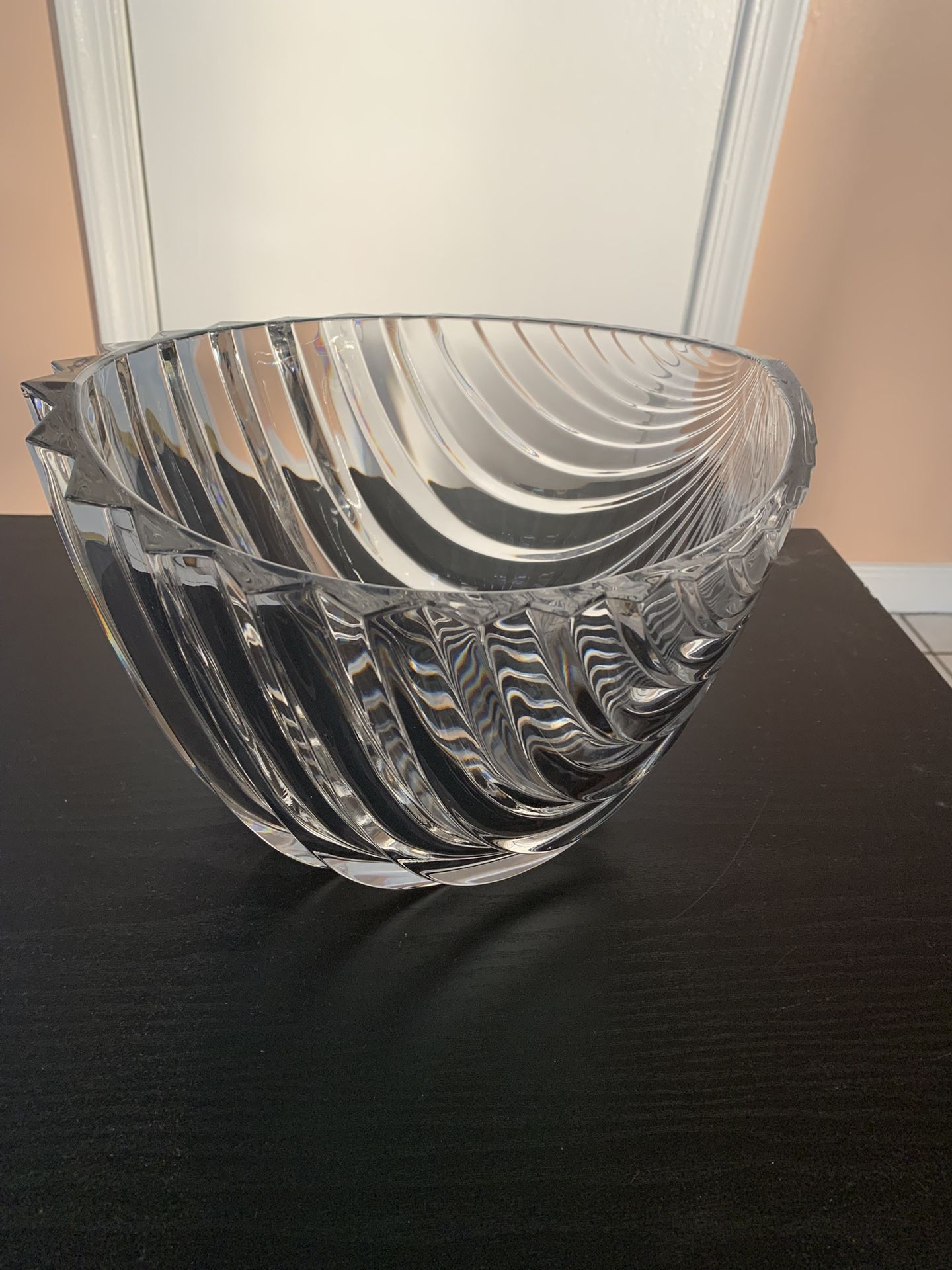 Lead Crystal Decorative Bowl w/seashells