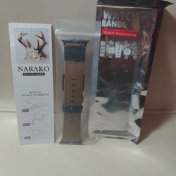 BRAND NEW WITH TAG ORIGINAL PACKAGING, APPLE WATCH BAND 38mm/40mm Army Brown