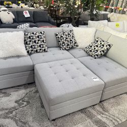 Sectional With Storage Ottoman