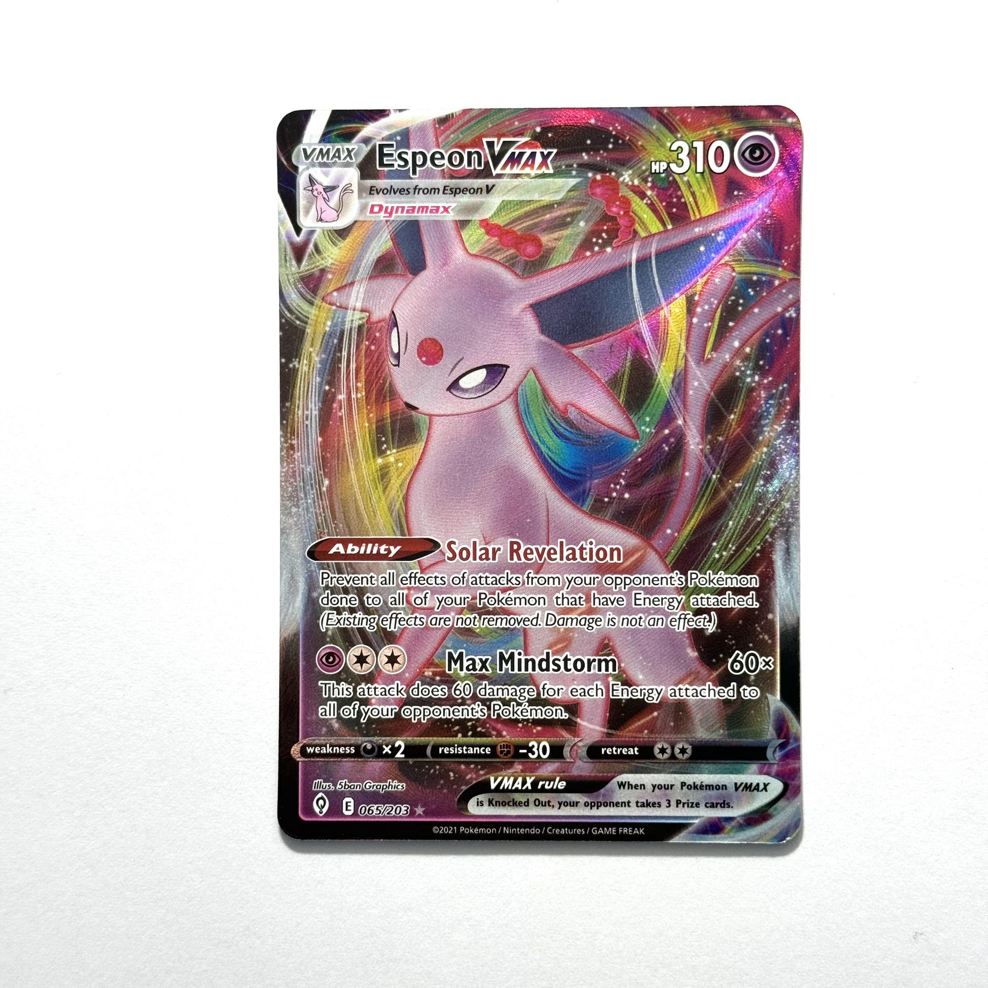 espeon vmax pokemon card Pokemon Card Espeon Vmax Rare Full Art 065/203 Evolving skies for Sale in  Imperial, CA