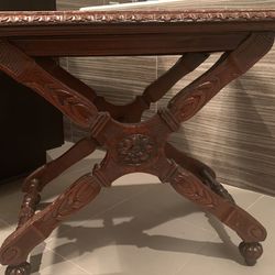 Antique Ornate X Table 
