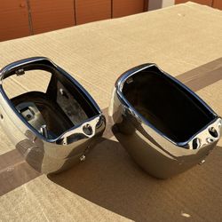 37-38 Chevy Tail Light Chrome Housings & Bezels (pair)