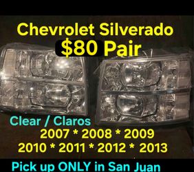 New 07-13 SILVERADO Headlights Clear $80 Pair