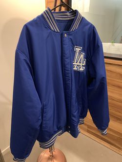 Los Angeles Dodgers JH Design Reversible Fleece Jacket with Faux Leather  Sleeves - Royal
