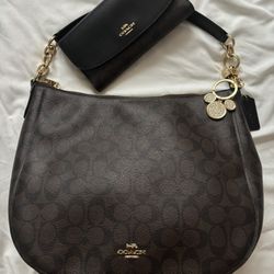 Brown COACH handbag & Wallet