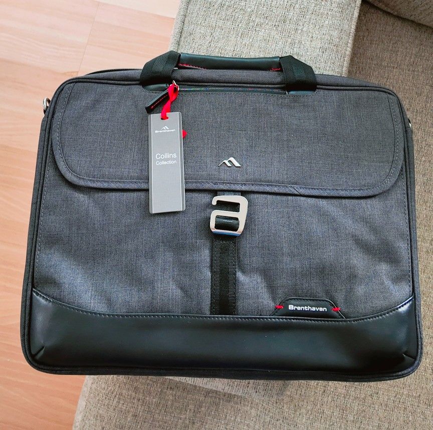 Brenthaven Laptop 15" Shoulder Messenger Bag, Graphite Gray