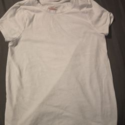 White T-shirt/Girls (Cat&Jack) - Size L 10/12