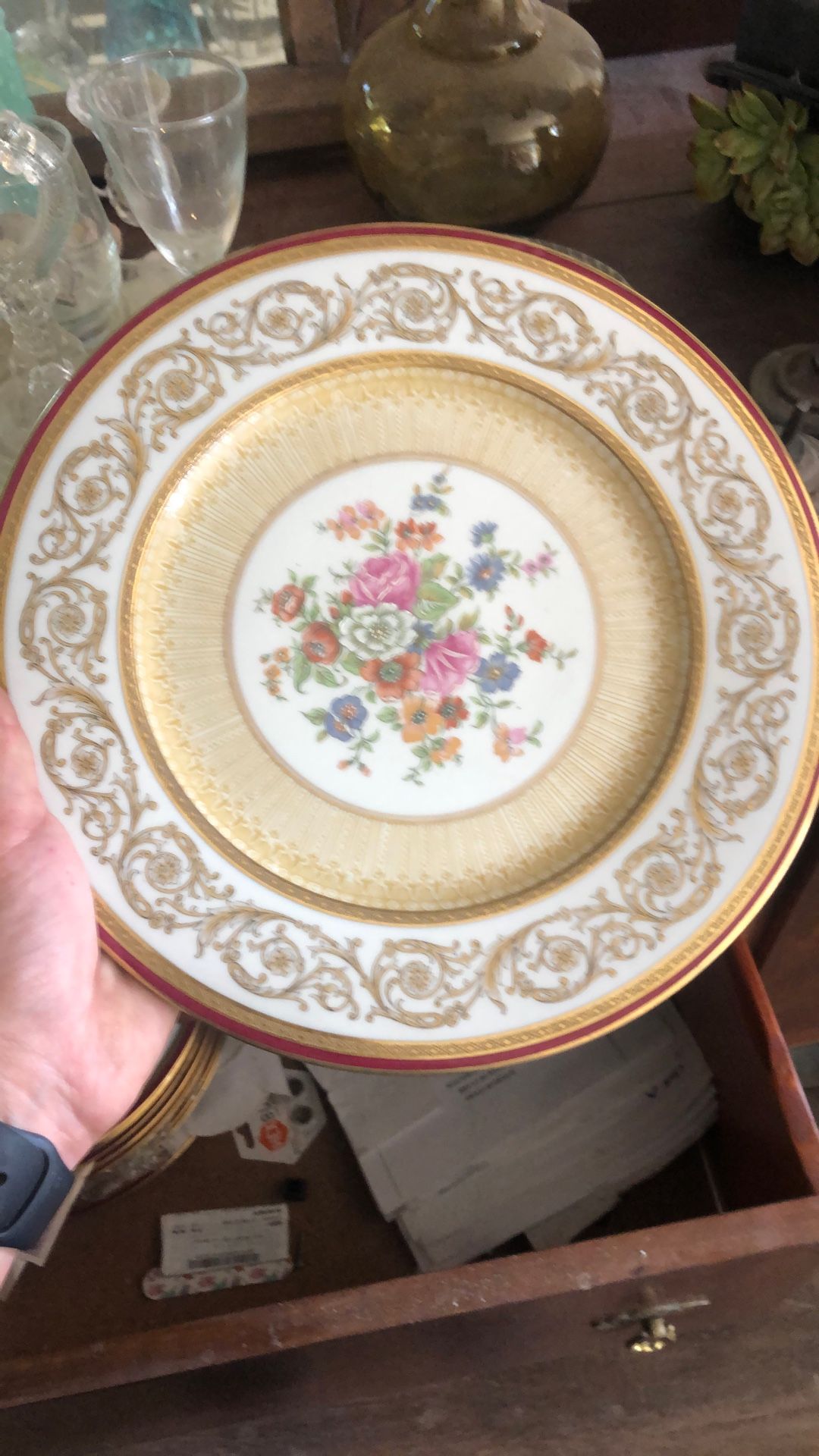 Gda Limoges Floral Plates
