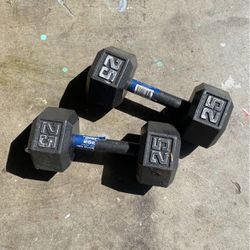 Fitness Gear 25 Pound Cast Iron Hex Dumbbells
