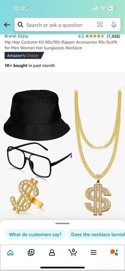 Hip hop accessories for Halloween dress up