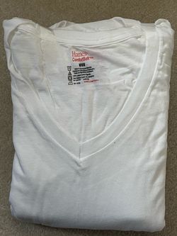 *Four* Hanes tagless v-neck tees (see Description)