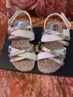 Children’s Gold And White, Michael Kors Sandals