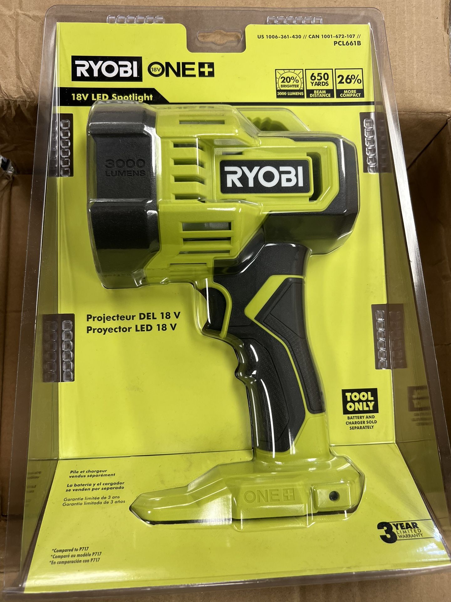 RYOBI ONE+ 18V Cordless LED Spotlight (Tool Only)