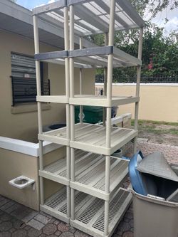 Heavy Duty Plastic Storage Shelving Unit