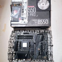 Motherboard,  CPU, RAM Bundle(MSI B550 A-Pro AM4 Socket, AMD Ryzen 7 5800x,Corsair Vengeance LPX 16GB DDR4