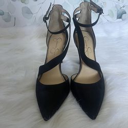 Jessica Simpson, Heels, Black, 8.5