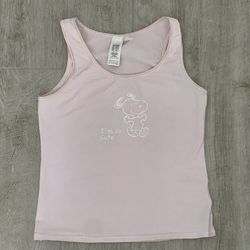 H&M Pink Peanuts Snoopy I’m So Cute Tank Top, Size S