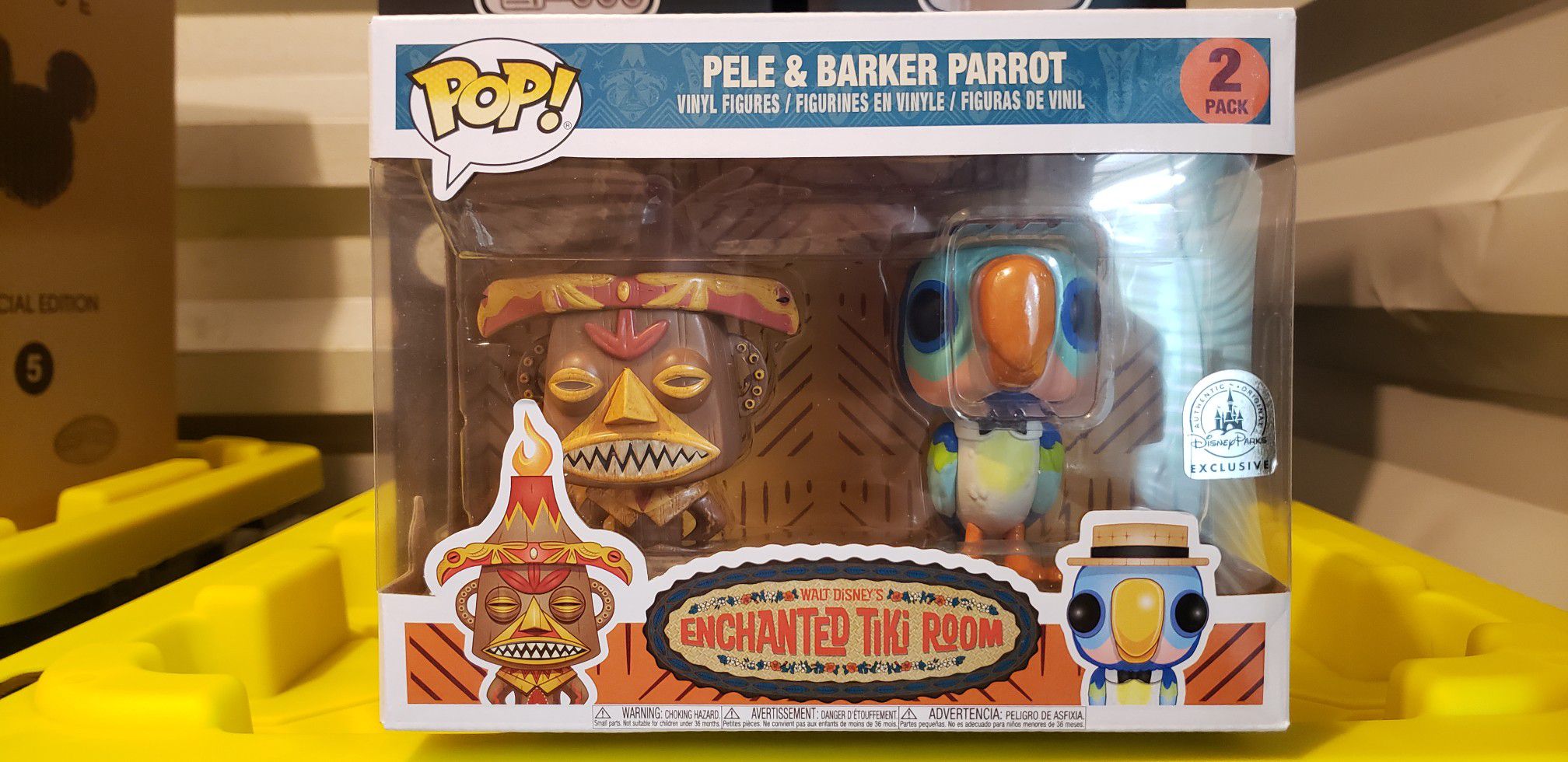 Pele and Barker Parrot Enchanted Tiki Room Funko Pop Disney Park EXCL