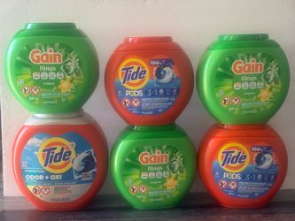 Tide Pods and Gain Flings Laundry Detergent Bundle$10 cada uno