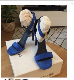 New Celine Blue Suede Sandals Size 39.5 