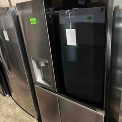 lg lrsoss instaview 27.1-cu ft side-by-side refrigerator