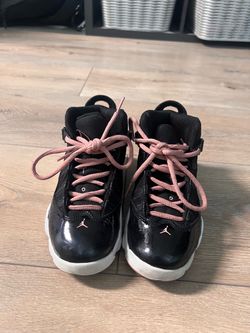Air Jordan High-Top Sneakers Black and Pink . Girls 13C