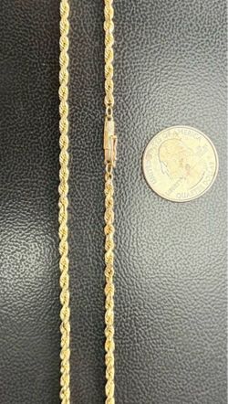 Solid 14k rope chain