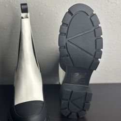 White And Black Boots