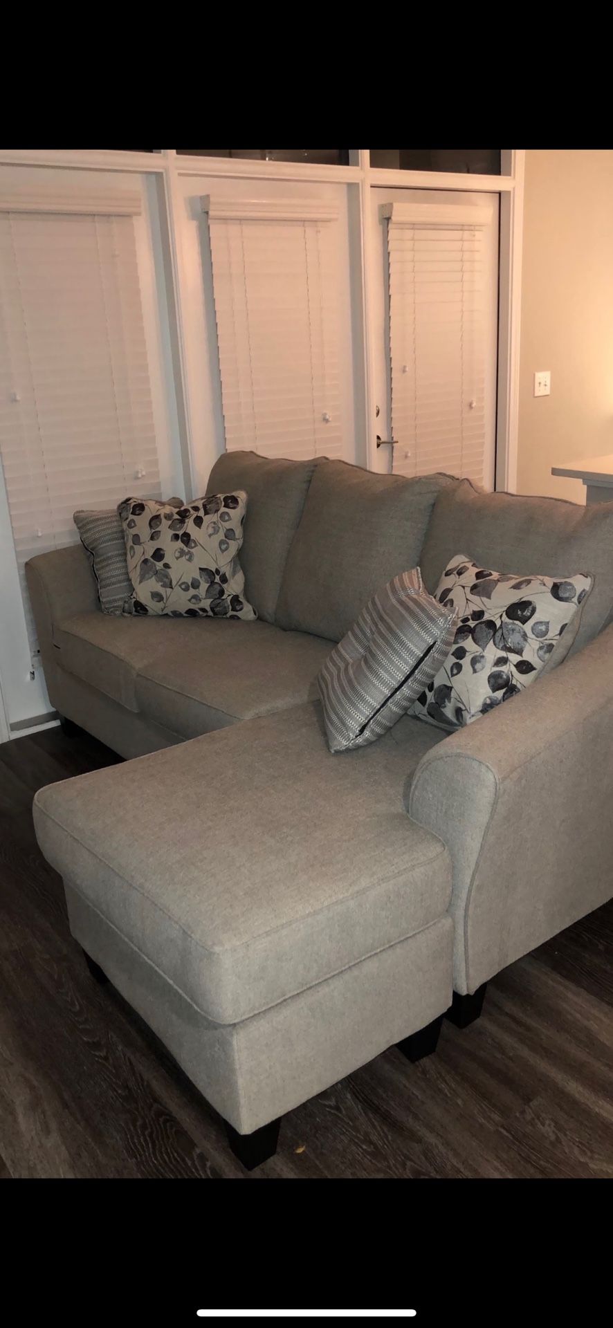 Beige L-shape Sofa (Reversible L) 