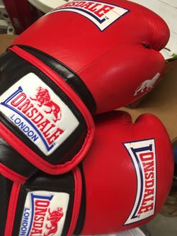 Lonsdale 16 Oz boxing gloves with mesh case