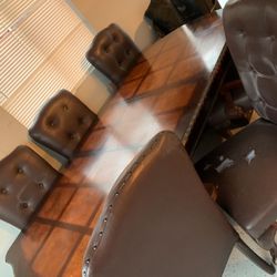 Comedor Con 6 Sillas, Mesa De Pared Y Coffee Table (el Juego)