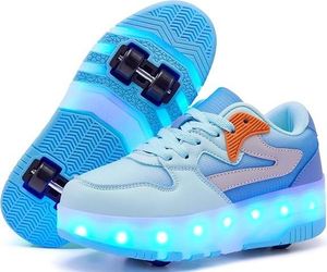 Light Up Roller Skate Shoes for Kids LED  with Detachable Wheels
