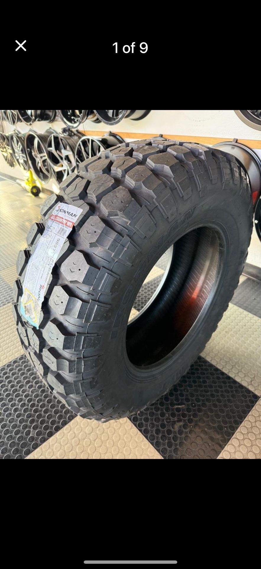4 NEW tires 37/12.50/20 Ironman Mud Terrain 12ply