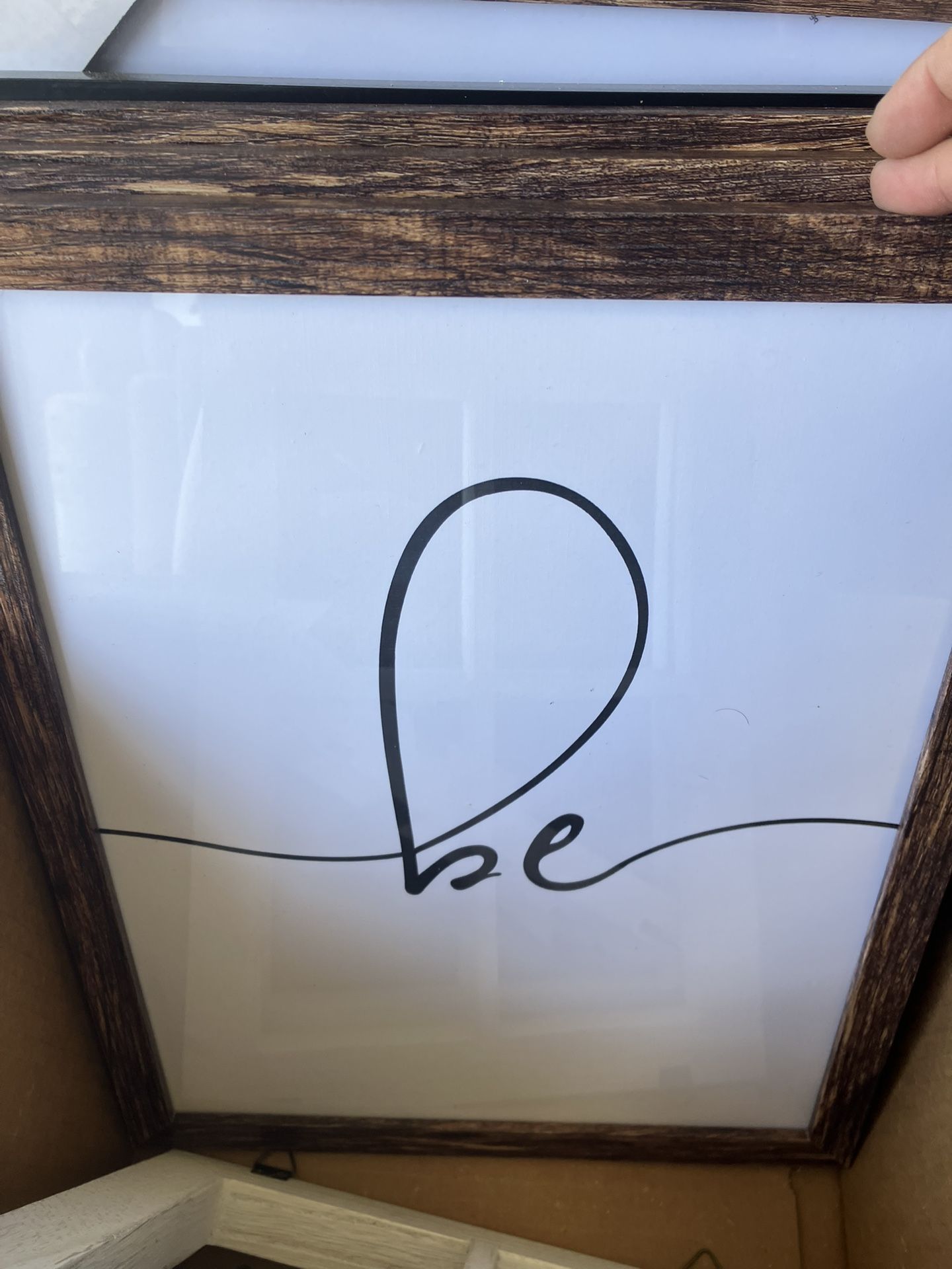 “Be Our Guest” Faux Wood Frames With Glass Front Signs