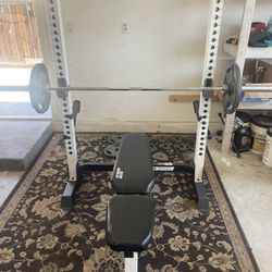 Bench And Squat Weight Set 