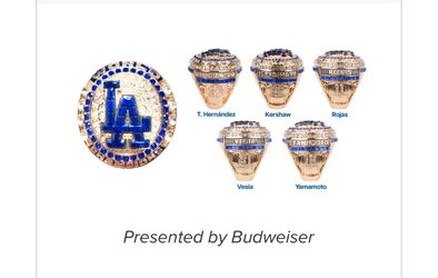 Dodgers World Series Champions Ring