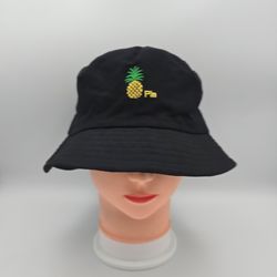 Unbranded Pineapple Logo Black BucketHat