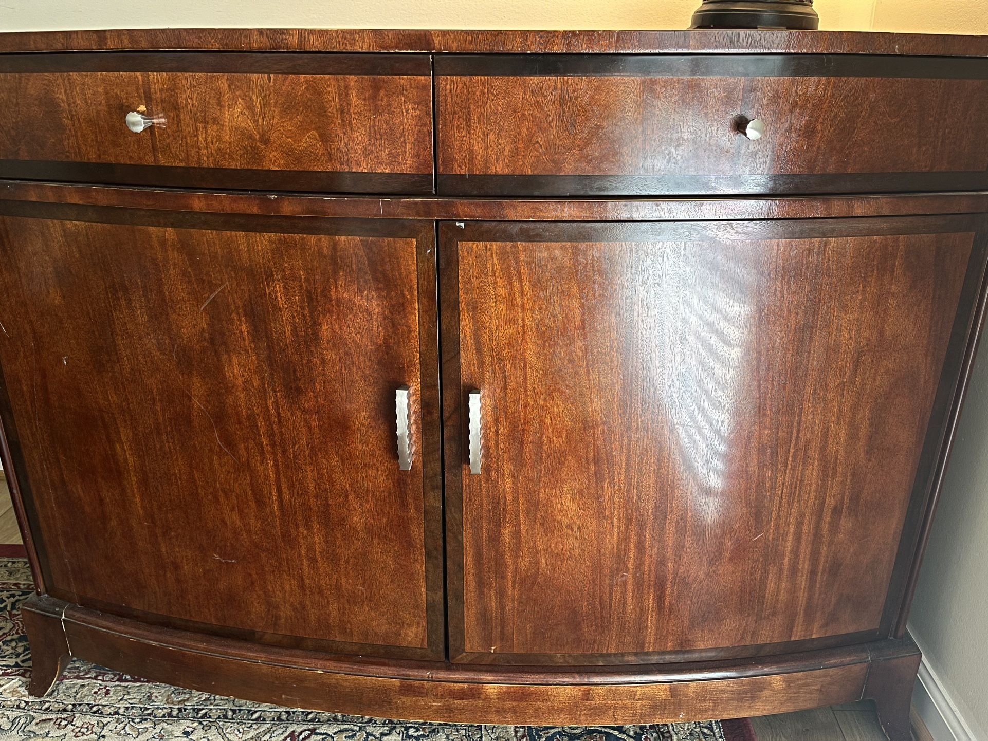 Timeless Mahogany Sideboard with Curved Front