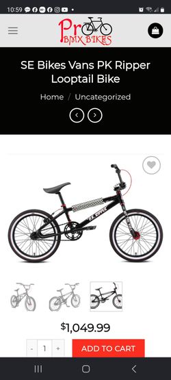 SE BIKES PK RIPPER BMX X VANS OTW collaboration 1 of 500 numbered $1600