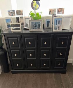 Black entertainment cabinet