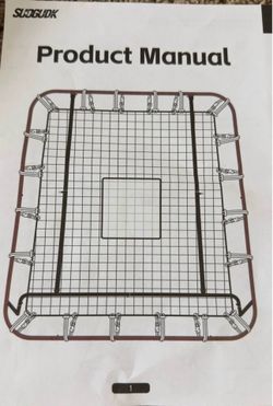 Baseball Rebounder ,4x4.5FT Soccer Rebounder, 24 Bungee Cords to Adjust Elastic, Sports Equipment for Soccer/Baseball/Softball/Volleyball Training,Pit