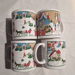 Vintage Christmas Mugs Nancy Dickson 
