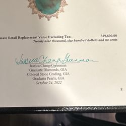 14 Karat Yellow Gold Emerald & Diamond Ring Paid $29,600 Never Used.