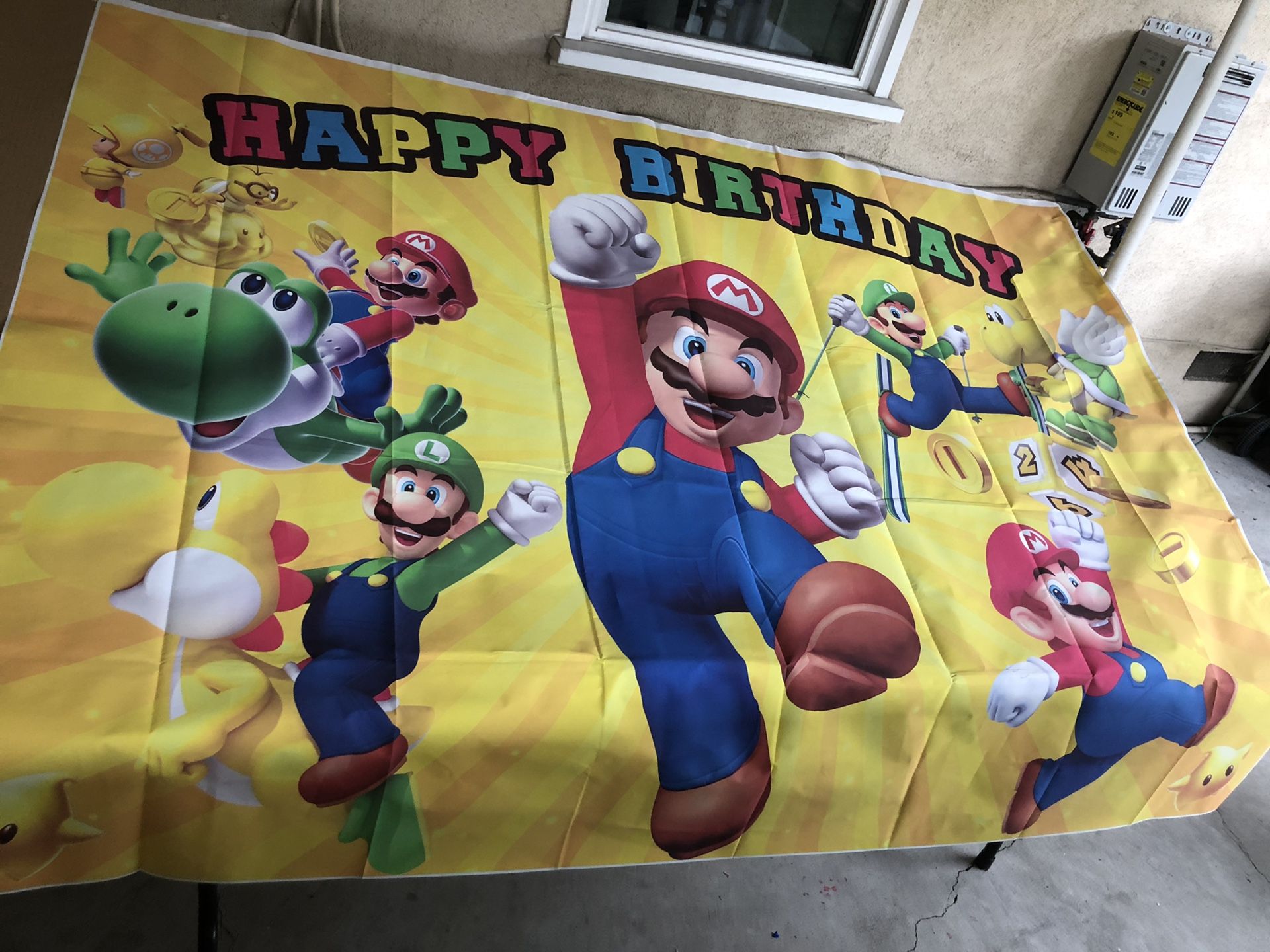 Super Mario party backdrop