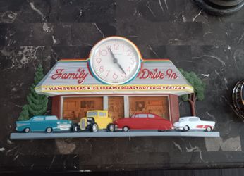 vintage sign clock
