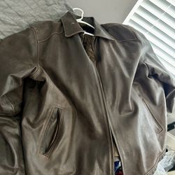Brown Leather Jacket XXL