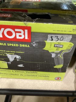 Ryobi Corded 3/8 Drill $30